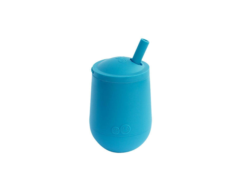 Ezpz Mini Cup & Straw in blue - Available at www.tenlittle.com