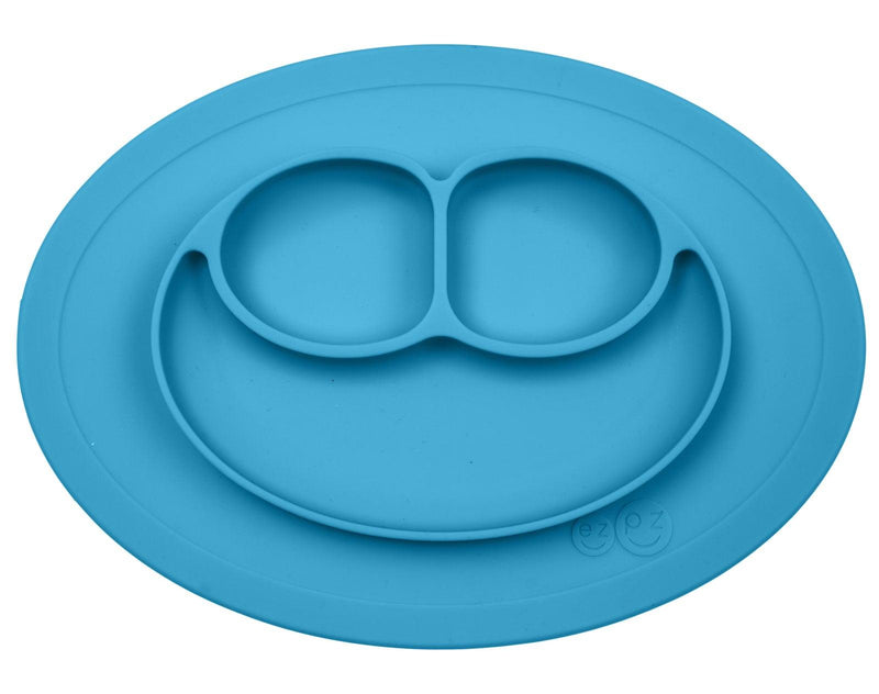 Ezpz Mini Mat in blue. Available at www.tenlittle.com