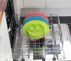 Ezpz Mini Mat with different colors inside the dishwasher . Available at www.tenlittle.com