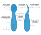 features of ezpz Tiny Spoons set of 2 in blue. Available at www.tenlittle.com