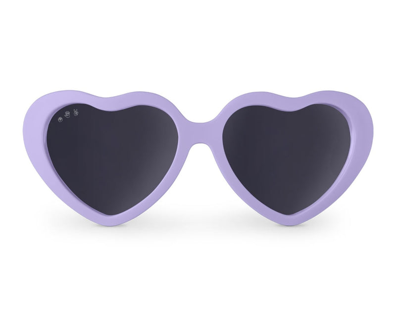 Roshambo Heart Sunglasses in lilac. Available from tenlittle.com