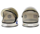Front and side views of Aeromax Astronaut Helmet - Silver - Available at www.tenlittle.com