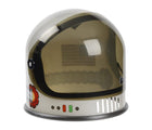 Front view of Aeromax Astronaut Helmet - Silver - Available at www.tenlittle.com