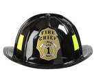 Front view of Aeromax Firefighter Helmet - Black - Available at www.tenlittle.com