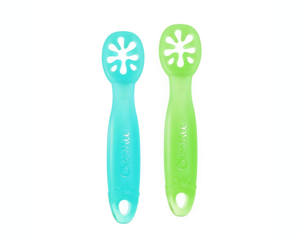 Mushie Silicone Feeding Baby Spoons (2pk) (9 Colours)