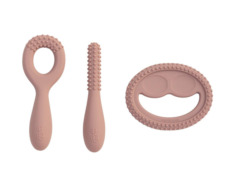 ezpz Oral Development Tools in blush. Available from tenlittle.com