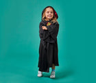 Child wearing Little Adventures Hooded Wizard Robe costume. Available from tenlittle.com