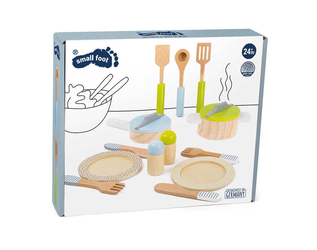 small foot Cookware Set for Play Kitchen - Play kitchen and food - Import  for Kids ApS