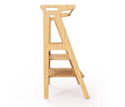 Side view of All Circles Toddler Tower in natural. Available from tenlittle.com
