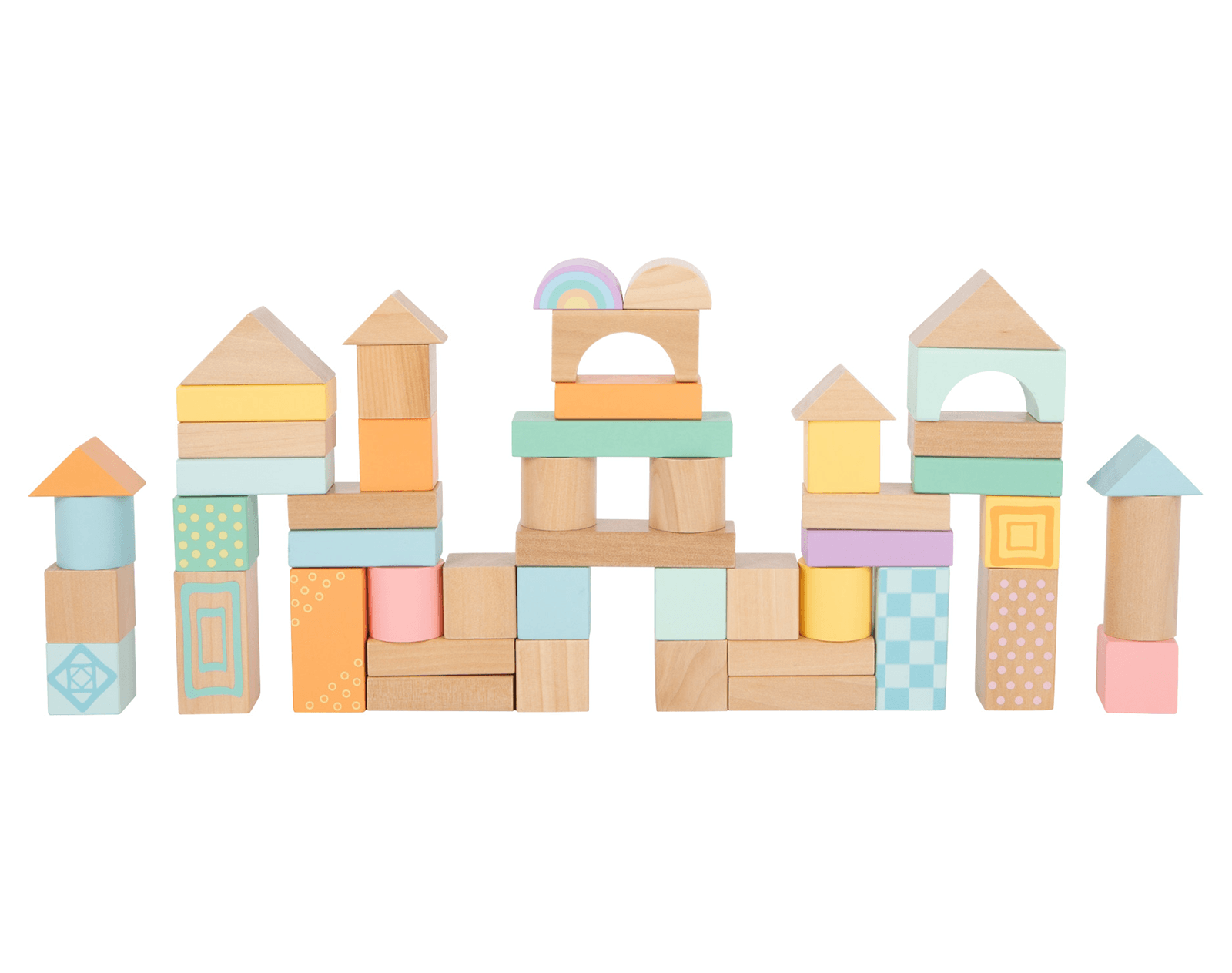 Pastel wooden top baby blocks