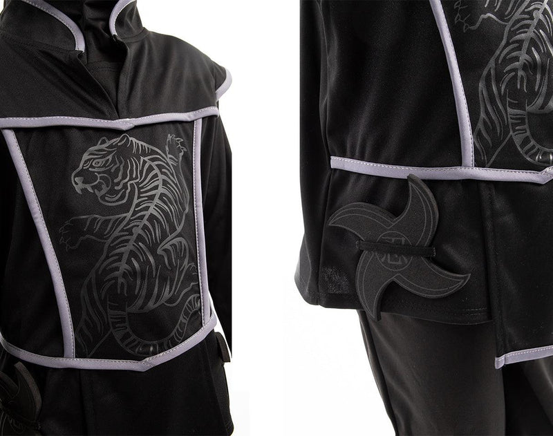 Two views of Little Adventures Ninja Costume. Available from tenlittle.com