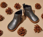 Ten Little Chelsea Boots in Metallic Gray. Available at www.tenlittle.com