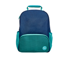 Ten Little Recycled Backpack - 12 Inch Navy & Green - Available at www.tenlittle.com