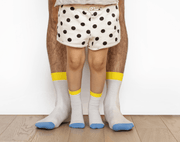 Dad and Kid wearing Ten Little Family Socks Collection - Available at www.tenlittle.com