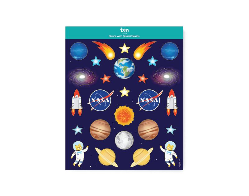 Ten Little Specialty Stickers Nasa - Available at www.tenllittle.com