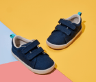 Front View of Ten Little Recycled Canvas Shoes - Navy Blue. Available at www.tenlittle.com