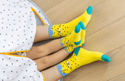 Mom and Baby in a tent wearing Ten Little Family Socks Collection - Available at www.tenlittle.com