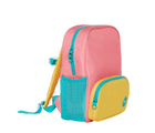 Side View of Ten Little Recycled Backpack - 12 Inch Pink & Yellow - Available at www.tenlittle.com