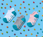 Ten Little Kids Everyday Ankle Socks 3 pcs. in cereal background - Available at www.tenlittle.com