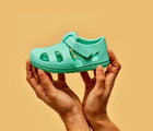 Gif of Ten Little's Splash Sandals in Aqua Mint. Available from www.tenlittle.com