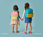 2 little girls wearing Ten Little Recycled Backpack - 12 Inch - Available at www.tenlittle.com