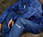 Close up Boy wearing Therm Eco Waterproof & Windproof Splash Pant- Navy Blue - Available at www.tenlittle.com