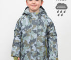 Boy wearing waterproof and windproof Therm Snowrider Deep Winter Coat - Camouflage- Available at www.tenlittle.com
