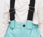 Close up - Kid wearing - Waterproof and Windproof - Therm - Snowrider Convertible Snow Pants - Aqua - Available at www.tenlittle.com