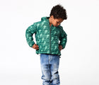 Boy wearing Snapper Rock - 2 in 1 Puffer Jacket & Vest - Lightning bolt  - Available at www.tenlittle.com