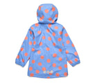 Snapper Rock back view- Fleece Lined Recycled Waterproof Raincoat - Polka dot - Available at www.tenlittle.com