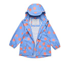 Snapper Rock Interior- Fleece Lined Recycled Waterproof Raincoat - Polka dot- Available at www.tenlittle.com