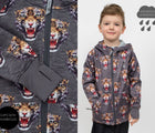 Waterproof and windproof - boy wearing Therm All-Weather Hoodie - Tiger - Available at www.tenlittle.com