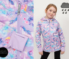 Waterproof and windproof - girl wearing Therm All-Weather Hoodie - unicorn - Available at www.tenlittle.com