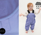 Baby wearing waterproof and windproof Therm Eco Waterproof & Windproof Fleece Overalls - Purple - Available at www.tenlittle.com