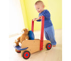 Boy playing HABA Walker Wagon Push Toy - Available at www.tenlittle.com