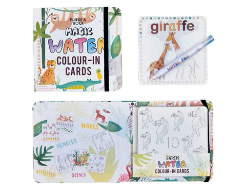 Magic Water Reusable Color-in Cards - Jungle