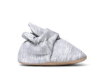 Side view of Ten Little Everyday Baby Booties - Light Gray. Available at www.tenlittle.com
