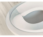 BabyBjorn Toilet Training Set - White/Gray in a toilet bowl - Available at www.tenlittle.com