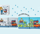 Color visible when wet HABA Color changing bath book - Firefighters - available at www.tenlittle.com