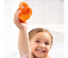 Baby playing fish from HABA Ocean Fishing Bath Toy - Available at www.tenlittle.com