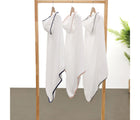 Hanging 3 pieces Malabar Baby Hooded Bamboo Cotton Towel- Gray, peach and navy blue Available at www.tenlittle.com