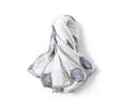Folded Malabar Baby Hooded Block Print Towel- Blue - Available at www.tenlittle.com