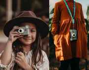 Girl using and wearing Kidamento Kids Digital Camera - Available at www.tenlittle.com