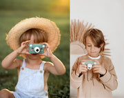Baby and Boy playing with Kidamento Kids Digital Camera - Available at www.tenlittle.com