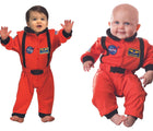 Baby Wearing Aeromax Astronaut Romper Orange - Available at www.tenlittle.com