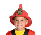 Child wearing Aeromax Fire Chief Helmet Red - Available at www.tenlittle.com