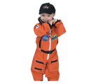 Child wearing Aeromax Little Astronaut Suit Orange. Available from tenlittle.com