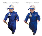 Child wearing -Aeromax Little Flight Suit - With personalization Available at www.tenlittle.com 