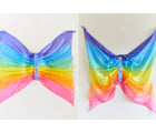 Back and front view Sarah's Silks Fairy Wings - Rainbow - Available at www.tenlittle.com