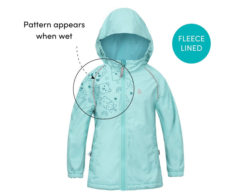 Therm Kids SplashMagic Eco Fleece Rain Jacket. Available from www.tenlittle.com.